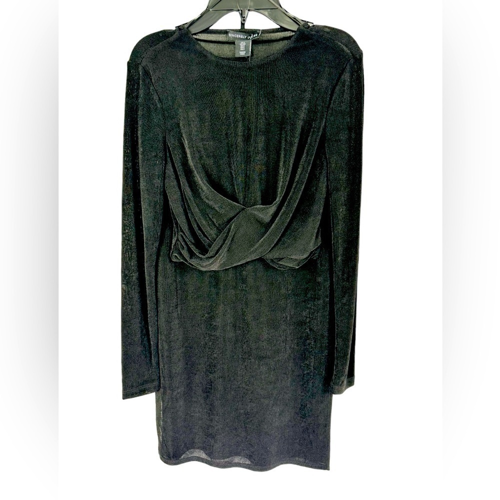 NWT Sincerely‎ Jules Black Slinky Stretchy Two-Piece Outfit Skirt Top